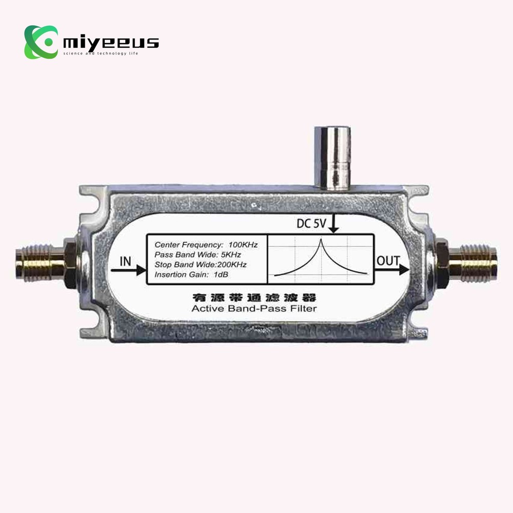 BPF Single Power Supply 100KHz Active Bandpass Filter 45dB Suppression