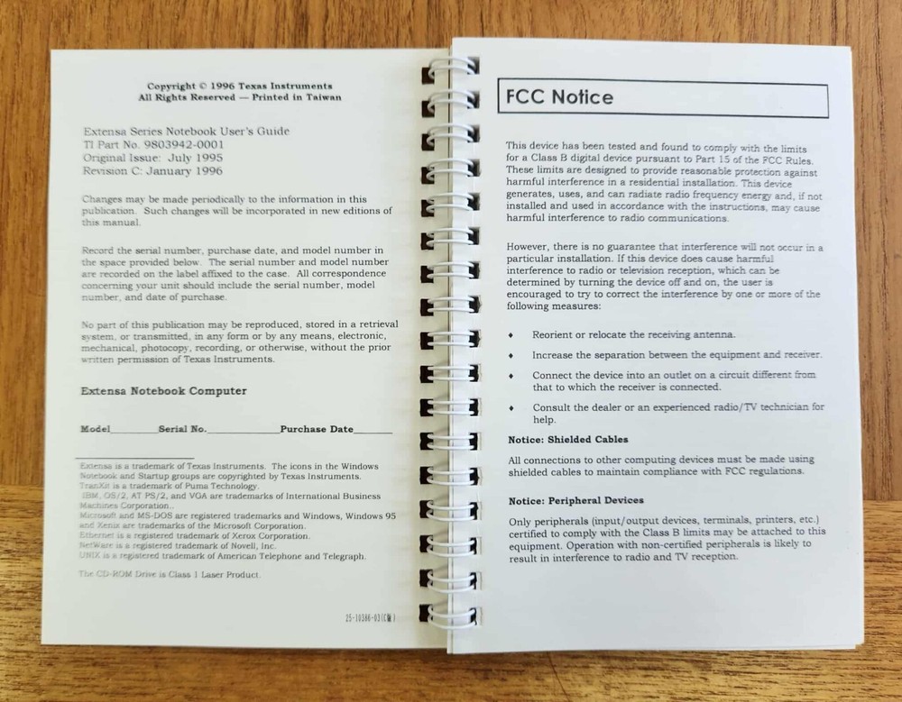 EXTENSA Notebook Computer User's Guide - Texas Instruments