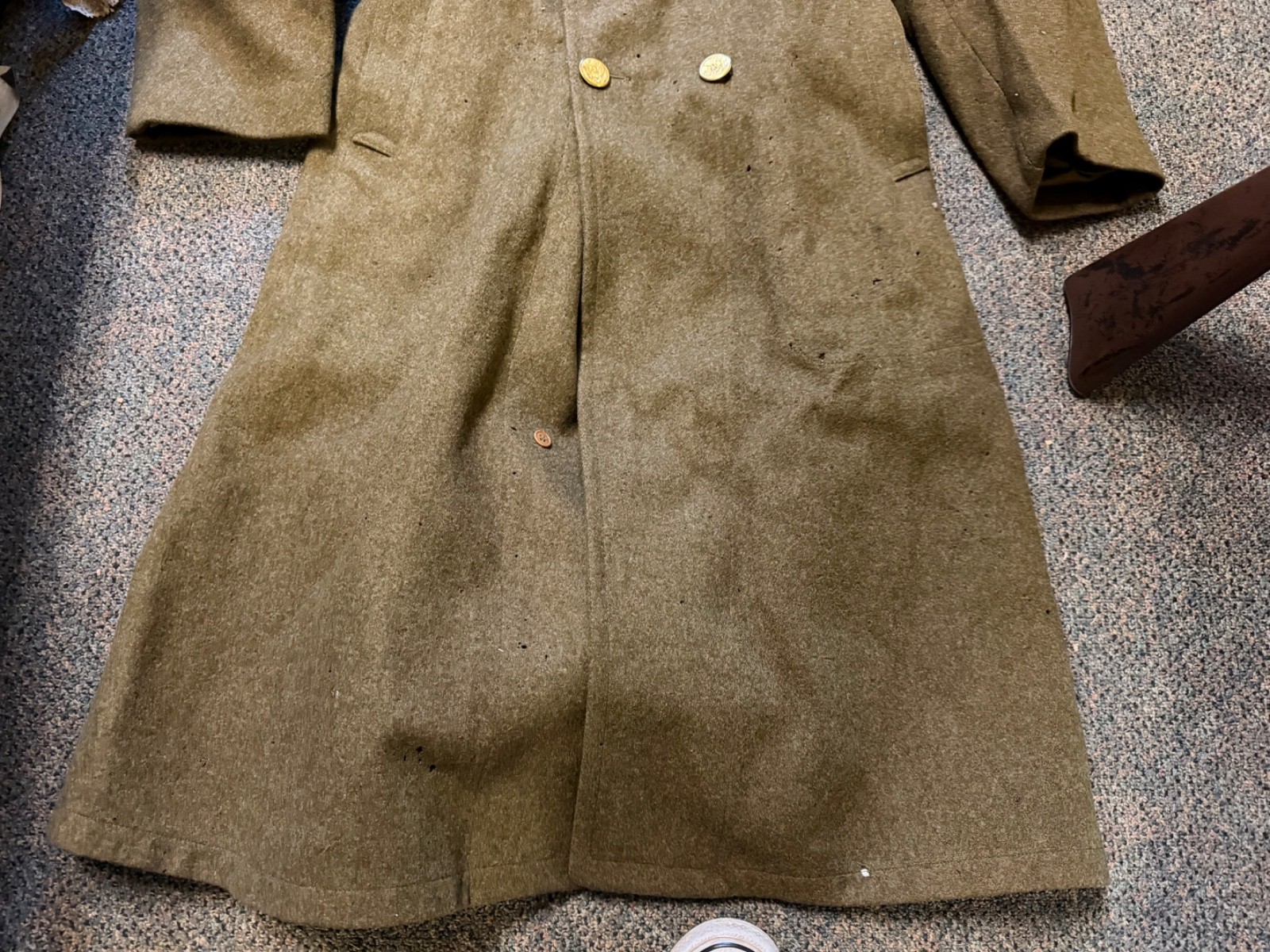ORIGINAL WWII US ARMY WINTER M1938 GREATCOAT OVERCOAT- MEDIUM/LARGE 42R