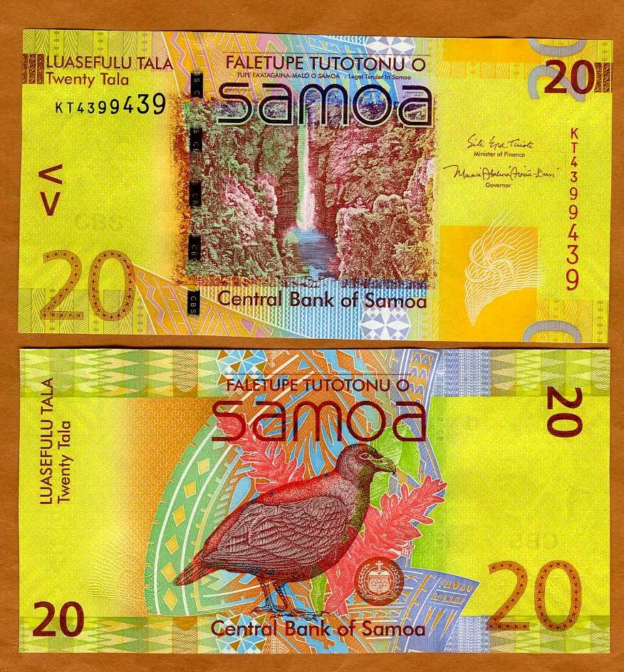 Western Samoa, 20 Tala, ND (2017), P-40c, UNC