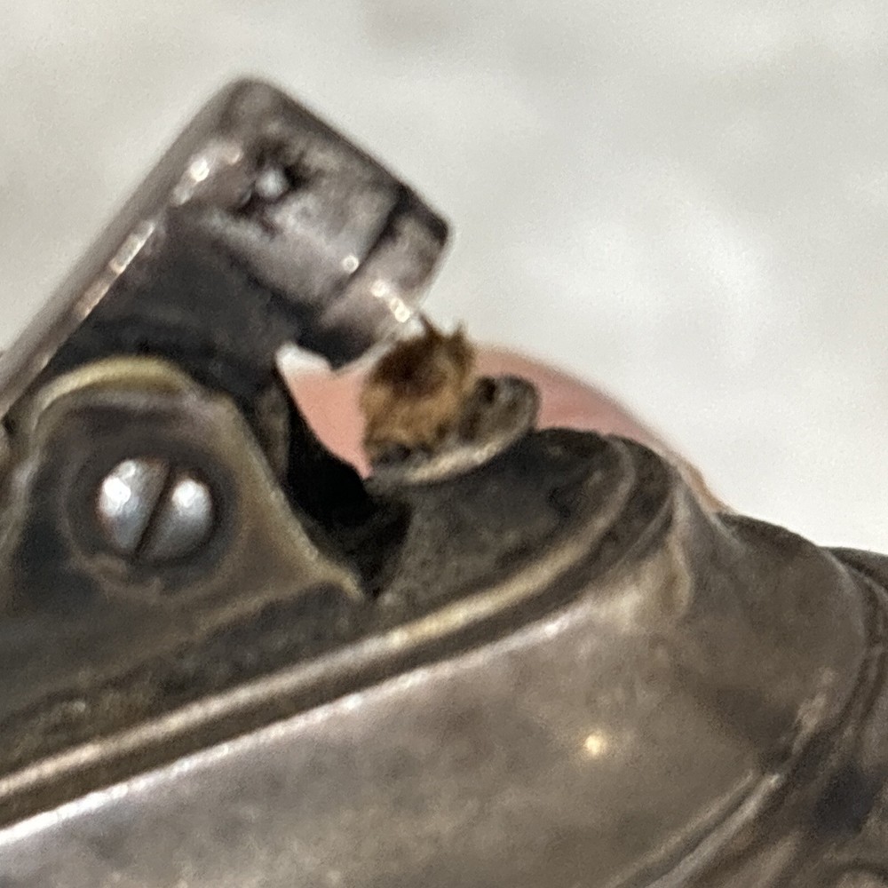 Vintage Mid Century Ronson CROWN Table Lighter Silver Plated