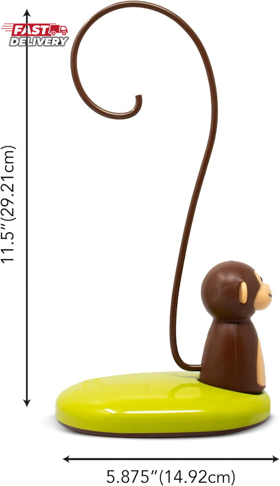Joie Monkey Banana Tree Holder, Countertop Fruit Hanger with Secure Hook, Banana
