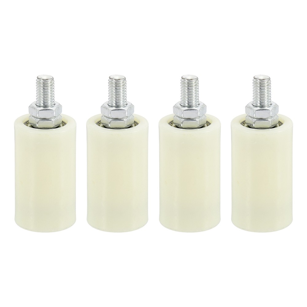 2Set Slide Gate Guide Roller 2.8" Adjustable Nylon Rollers, White
