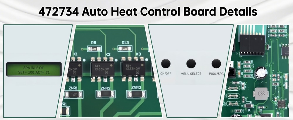 473711.A 472734 Auto Heat Control Board Assembly Compatible with Pentair Pool Sp