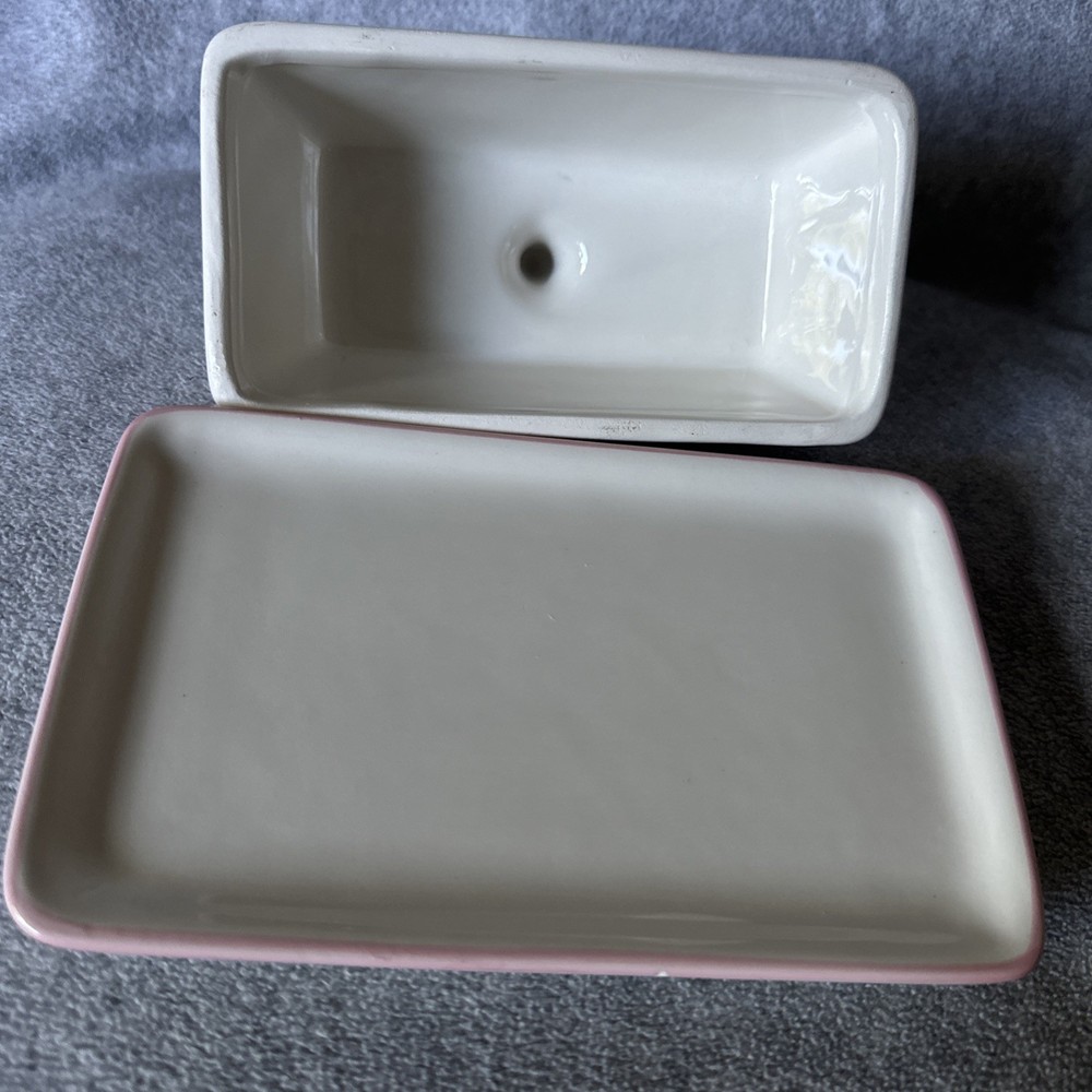 Happy Easter Carrot Patch Cottage Ceramic Butter Dish & Lid With Gnome Handle