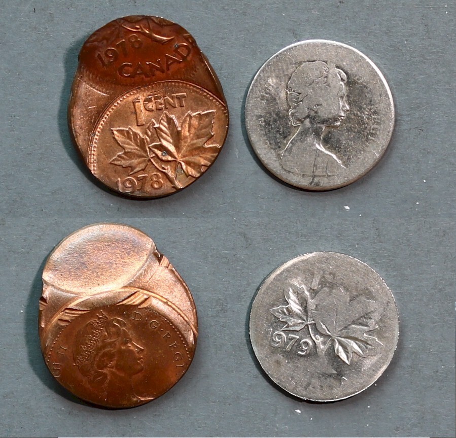 Mint Error -  1978 and 1979 Canada 1 Cent Coin