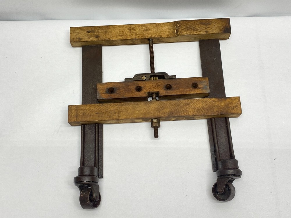 Antique Cast Iron Caster Wheels -Adjustable Leveling - Salvaged Hardware Piano