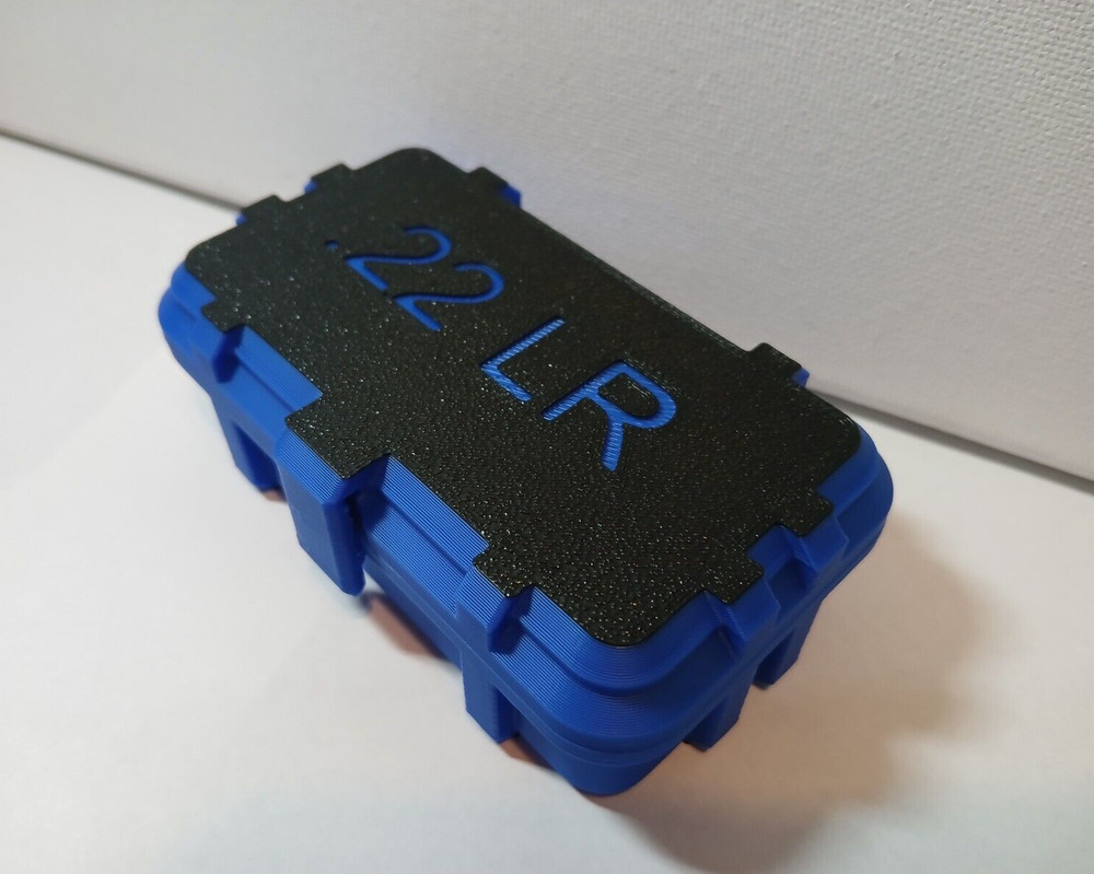Compact Ammo Box/Case for 22LR (Blue/ Black)