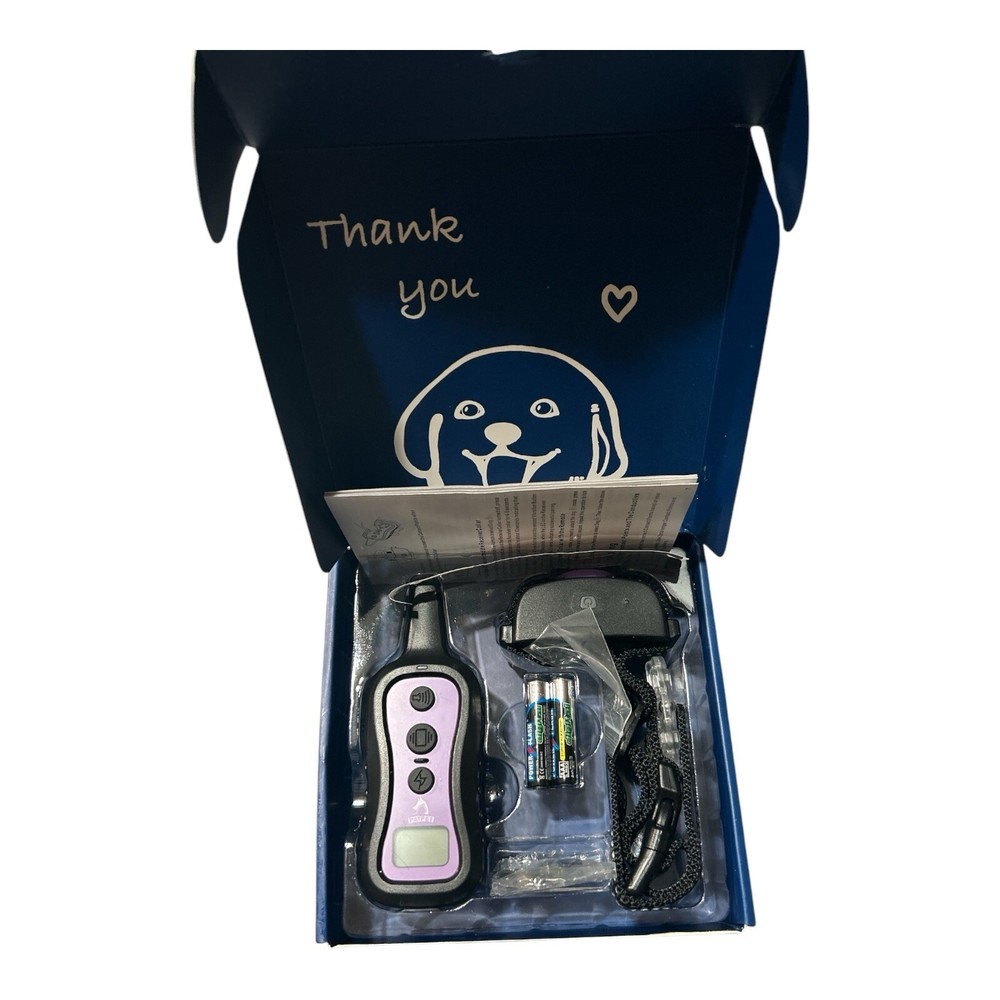 Patpet P301 Dog Training Collar – Remote, 1000ft Range, Shock & Bark Control