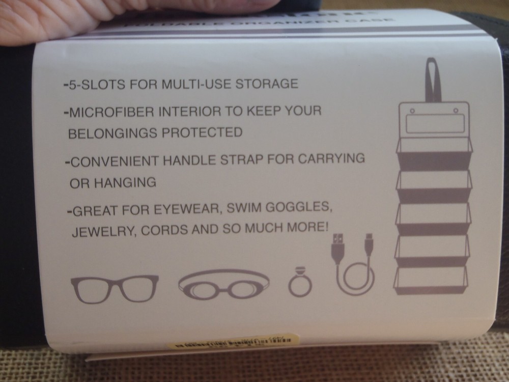 Brookstone Foldable Organizer Case Black Roll Out NEW