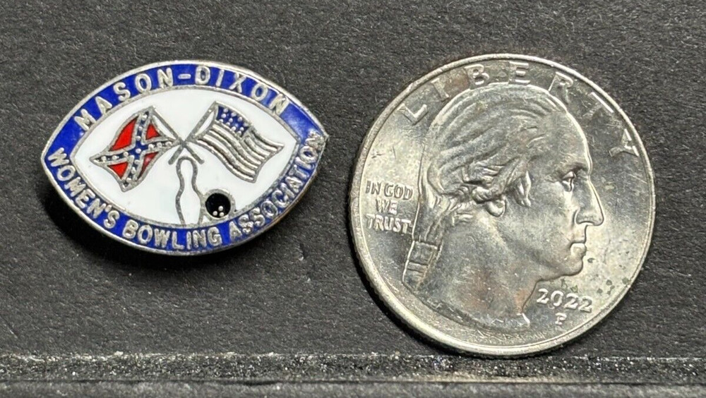 Mason-Dixon Women's Bowling Association Silver Metal & Enamel PIn