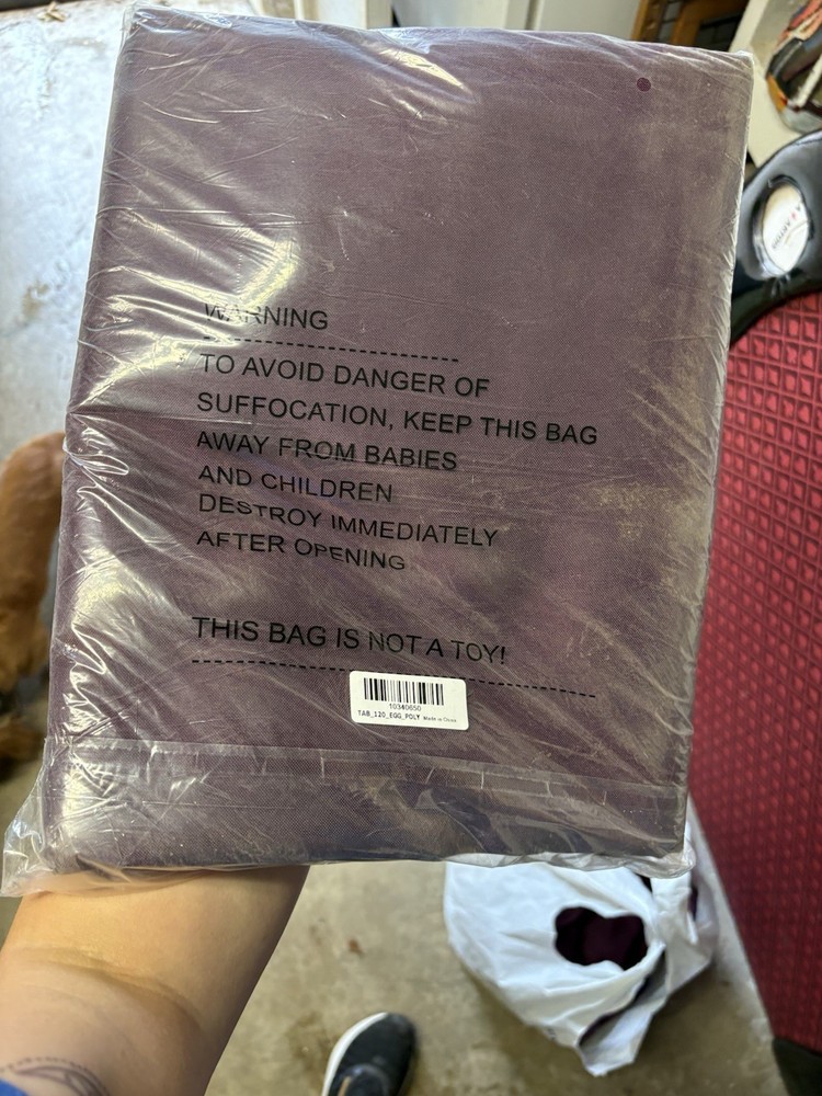 10’ Eggplant Colored Round Tablecloths X 15