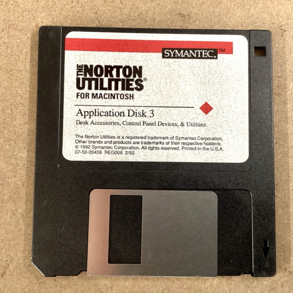Symantec Norton Utilities For Macintosh Version 2.0 Vintage Software