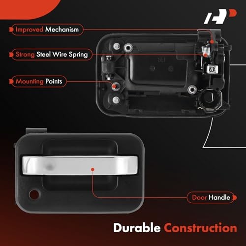 Front Right Passenger Side Exterior Door Handle with Keyhole Compatible with
