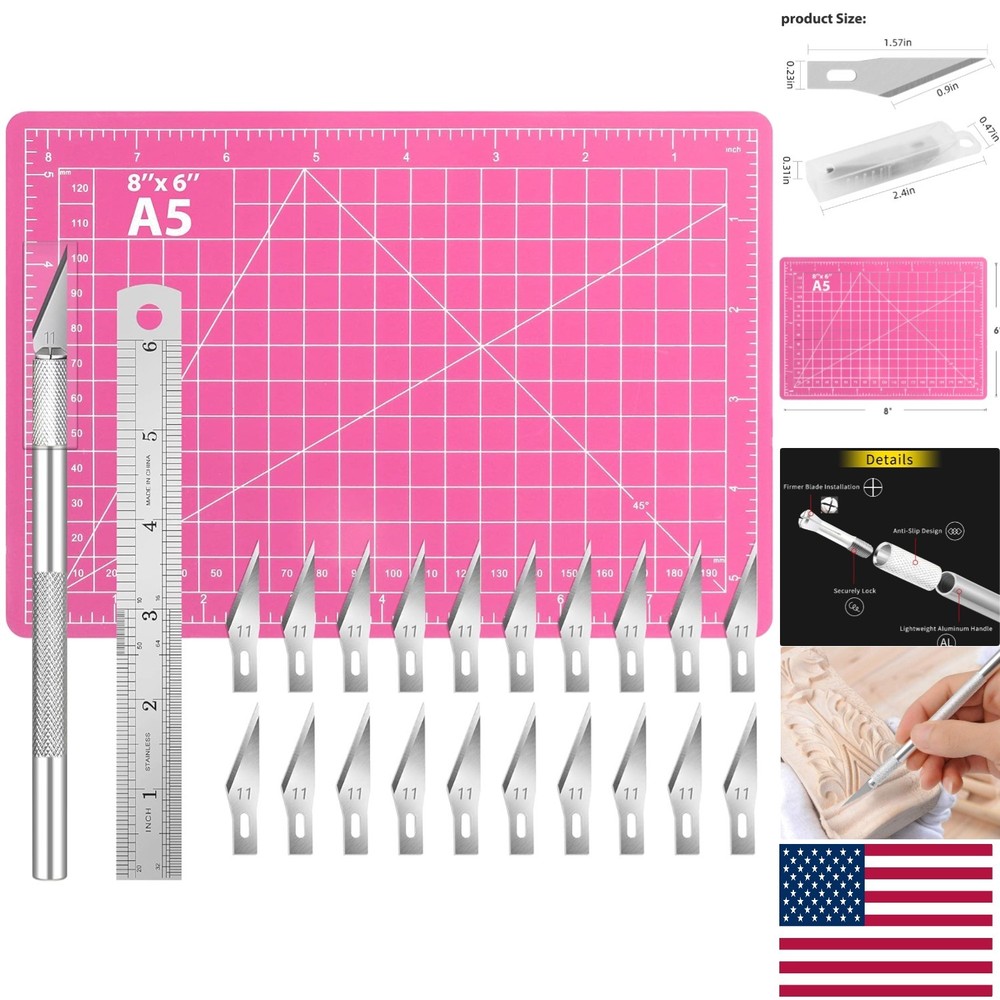 Multi-Purpose Exacto Knife Set: 23 Tools for Art, Stencil & Scrapbooking