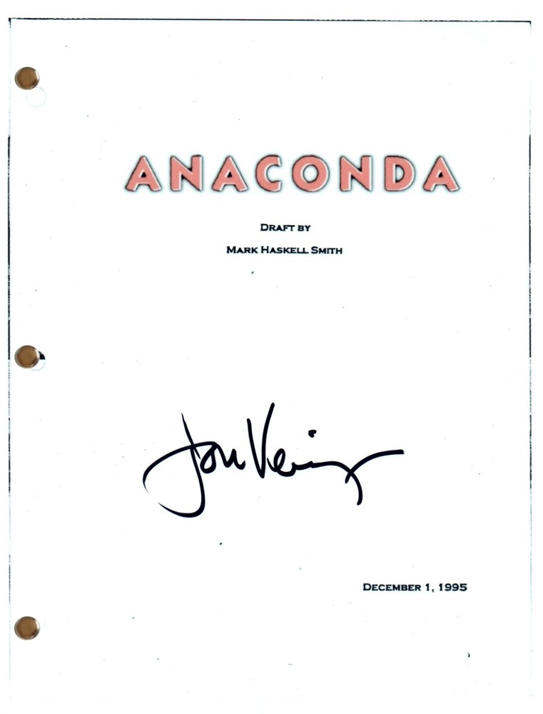 Jon Voight ANACONDA Signed Autographed Full Movie Script Screenplay Horror COA