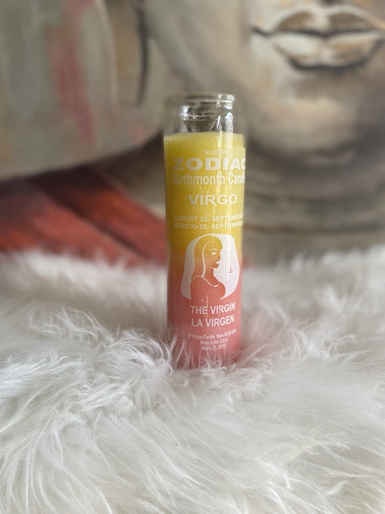 Virgo zodiac candle