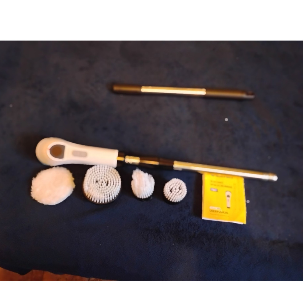 Guteran Power Brush with Interchangeable Heads, Extendable Handle