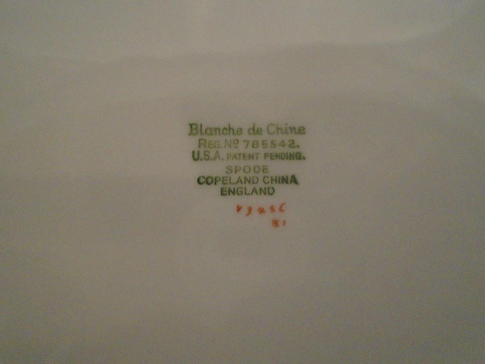 Spode Copeland Blanche de Chine Dinner Plates
