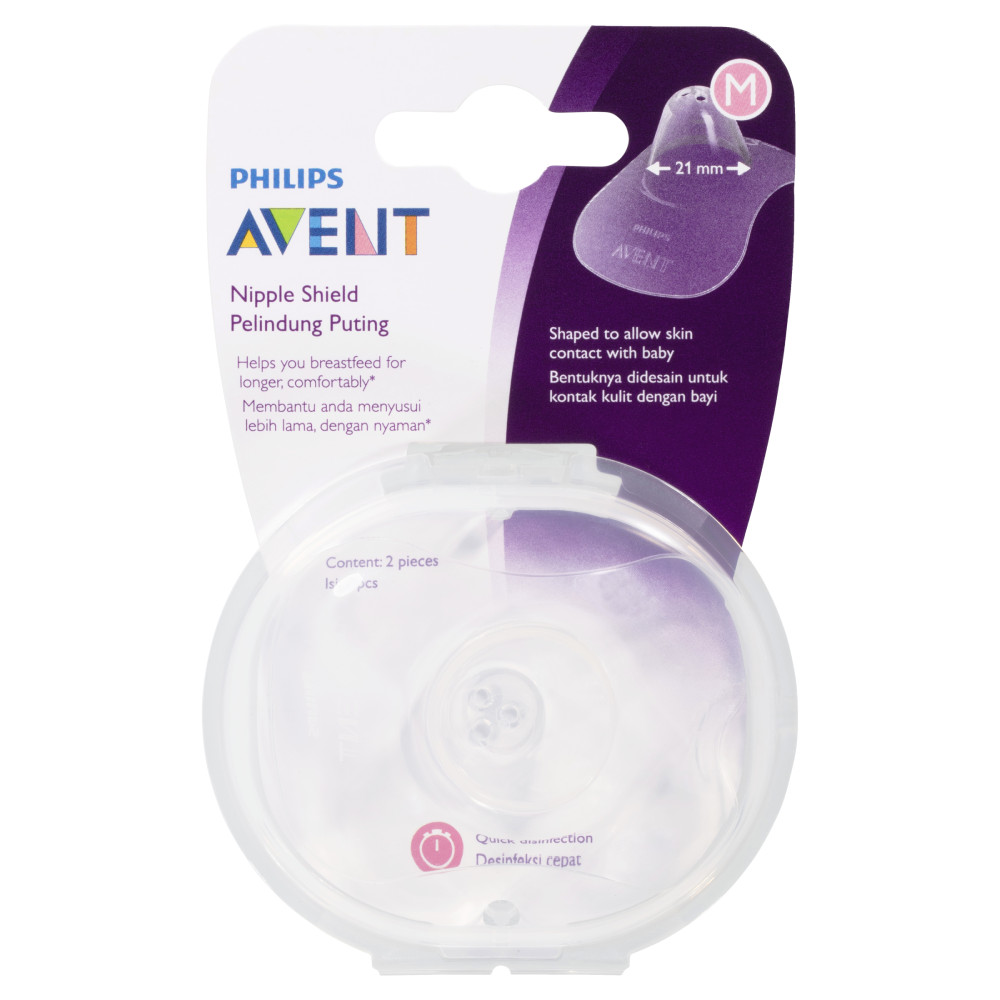 AVENT Nipple Shield 2 Pack - Medium Soft Ultra-Thin Silicone SCF153/03