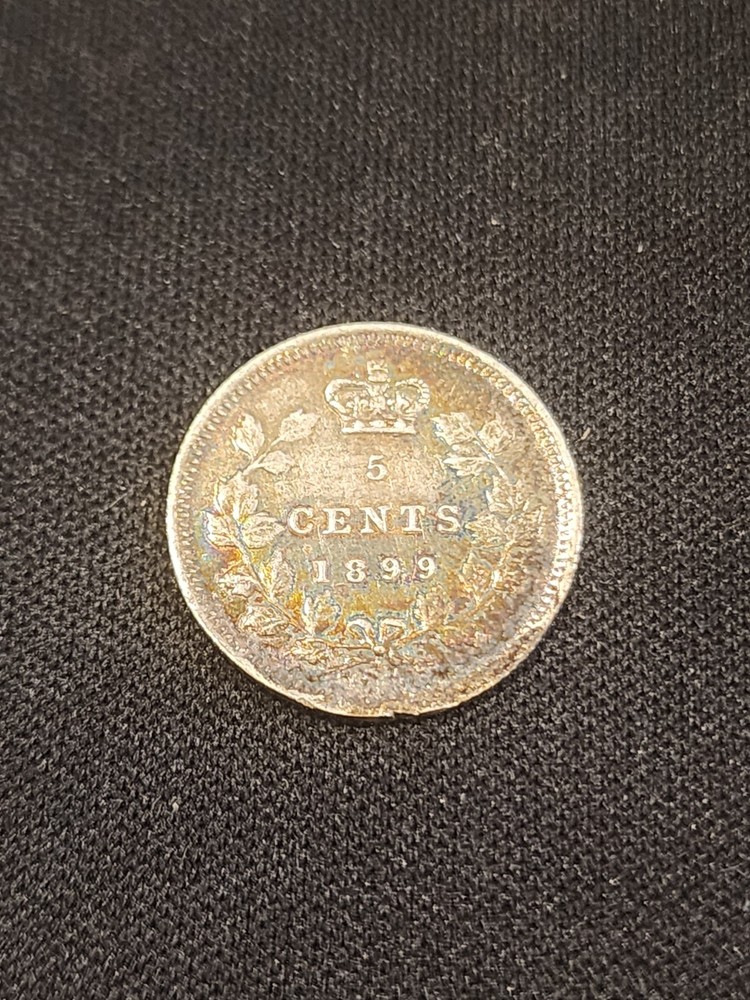 1899 Canada 5 Cents Silver Coin