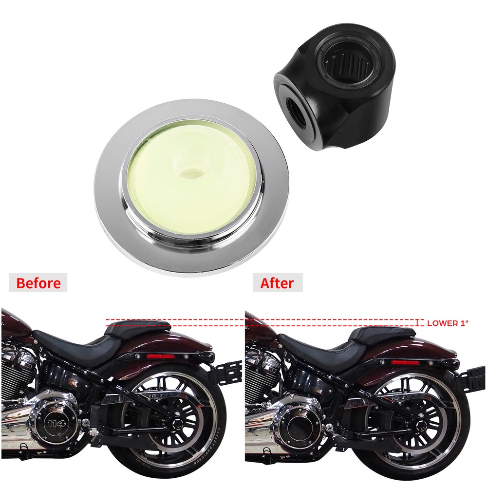 1" Rear Shock Lowering Kit Spring Compression Tools Fit For Harley Softail 18-25