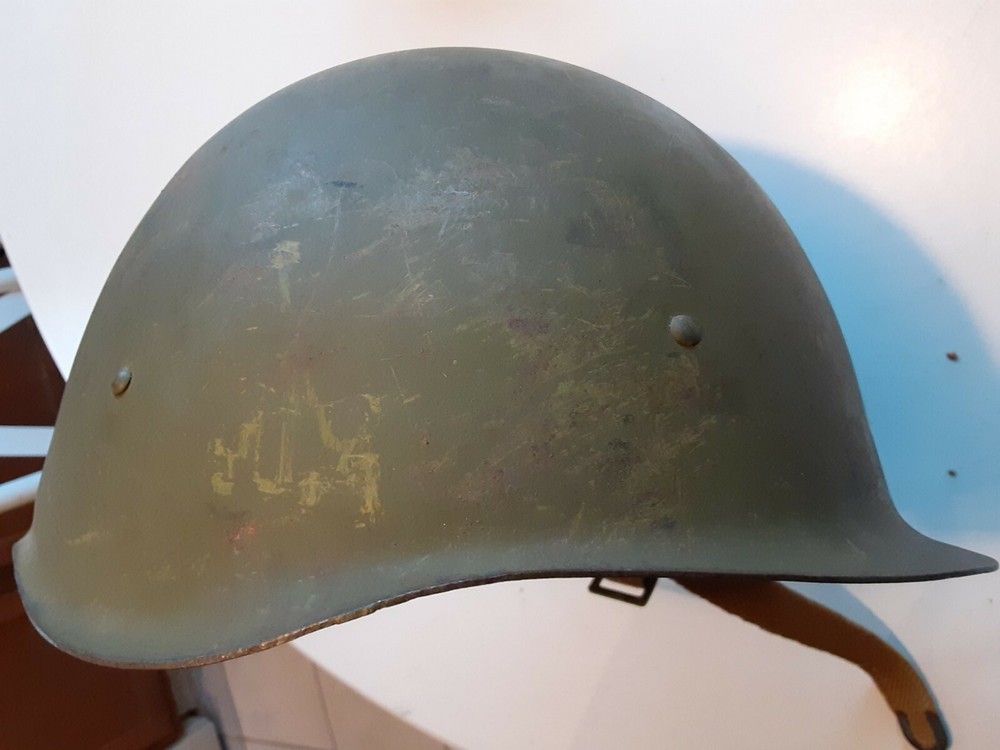 Post WWII Soviet Red Army M-1940 Helmet Dated 1948