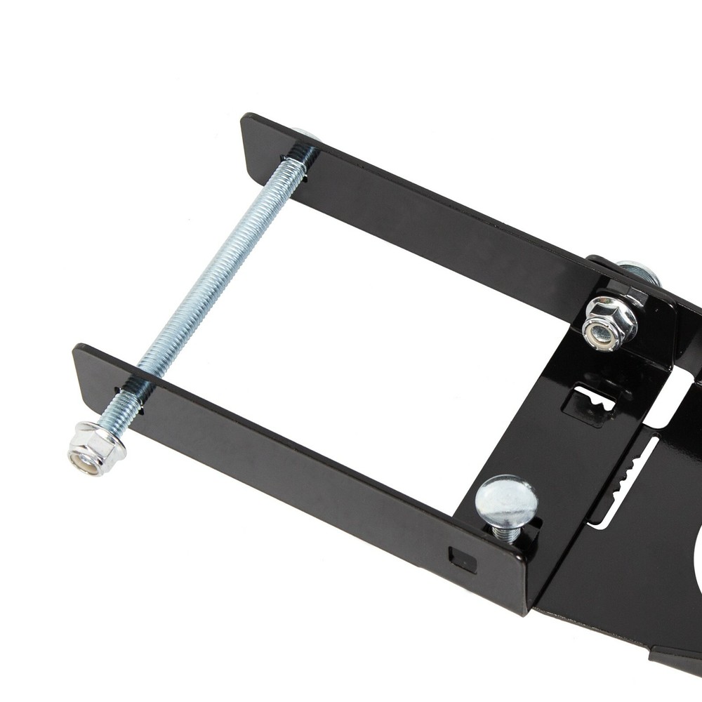 RV 4" Square Rear Bumper Mounted Cargo Box Carrier Support Arms Bracket Black