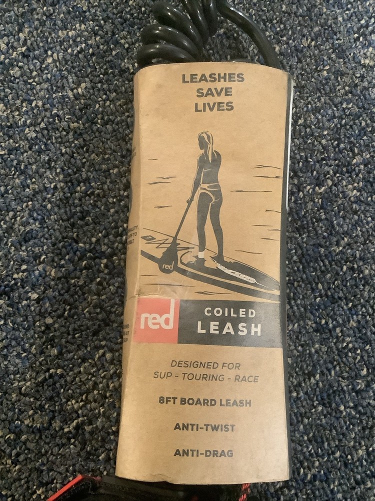 Red Coiled Leash For Boards