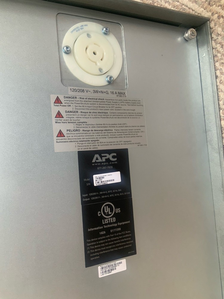 APC InfraStruXure Rack Mount Power Distrubution Panel Box 0M-2797