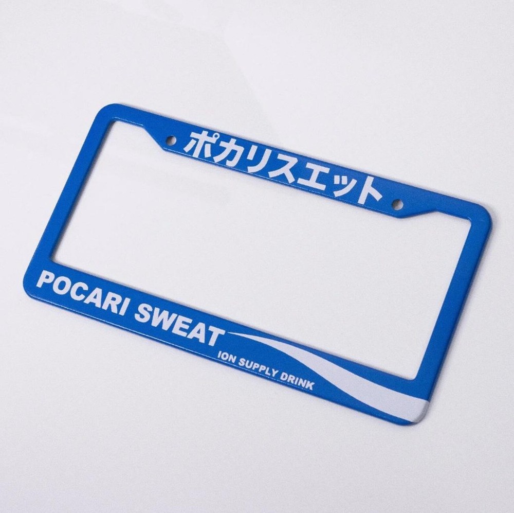 Pocari Sweat Custom Painted License Plate Frame (1pc)