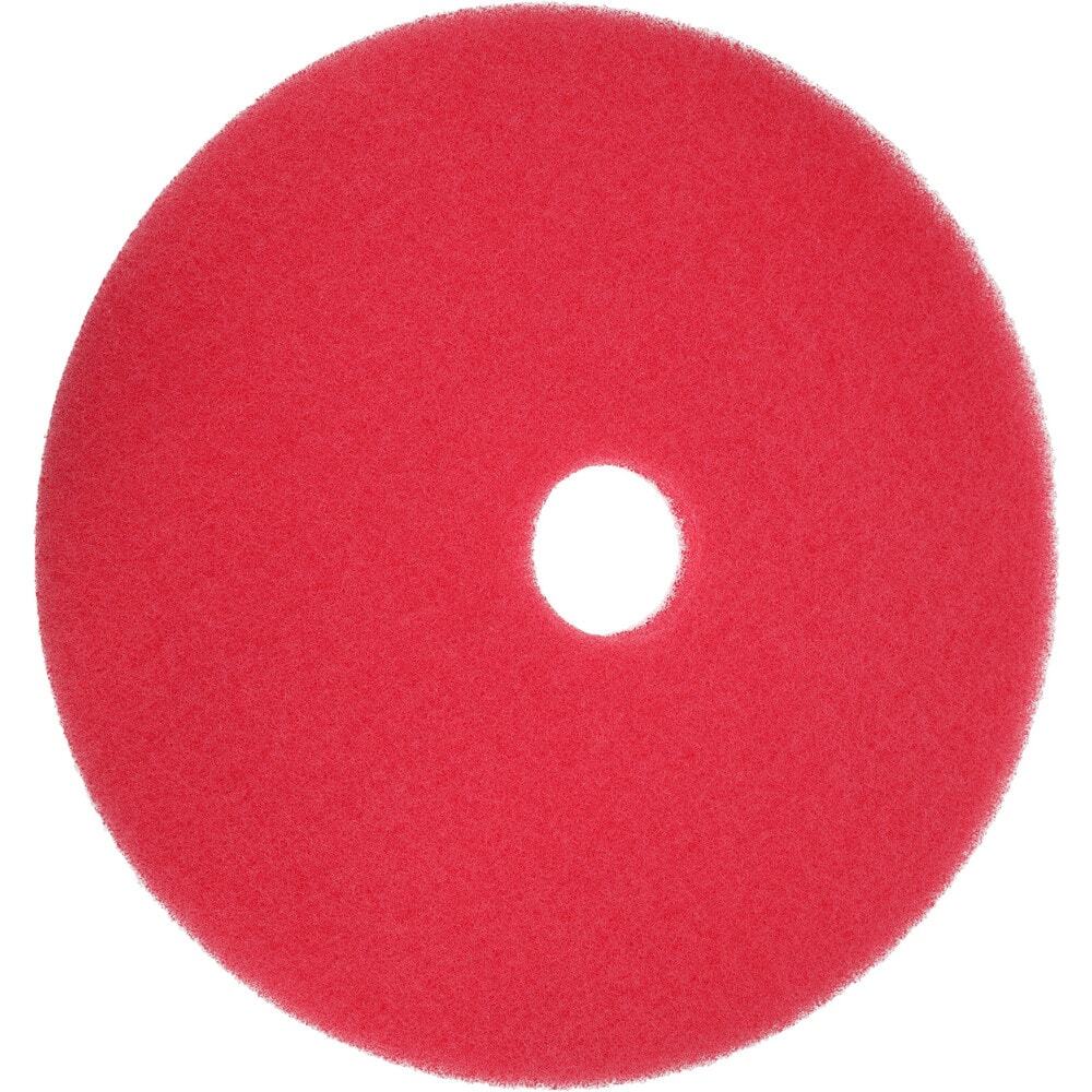 5 Pack PRO SOURCE Red High Gloss Buffing Pads for Floor Machines: 20" Diameter