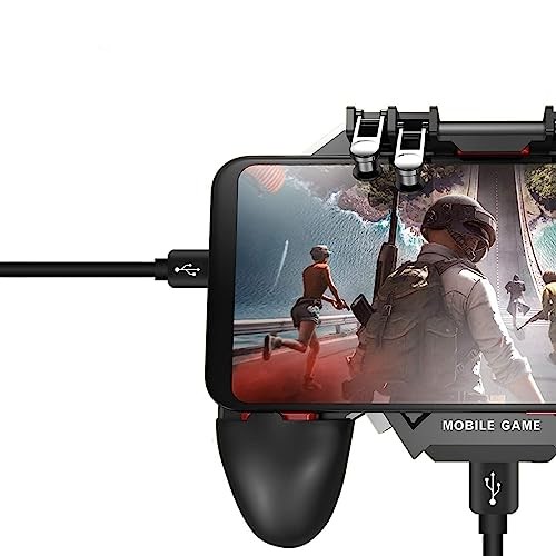 for Mobile Game Controller, [Upgrade] Phone Controller Gamepad with 6 Black