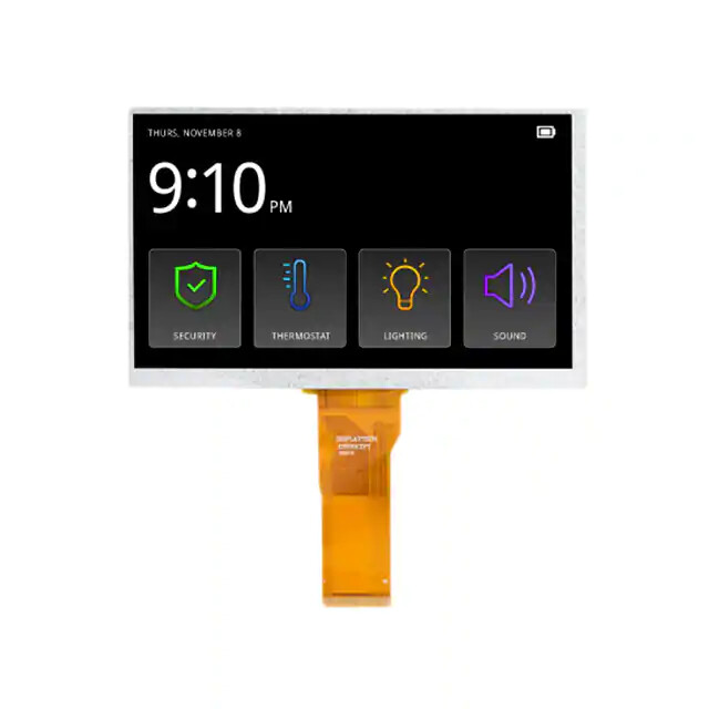 Displaytech Resistive Graphic LCD Display Module RGB TFT 7" 800 x 400 WVGA