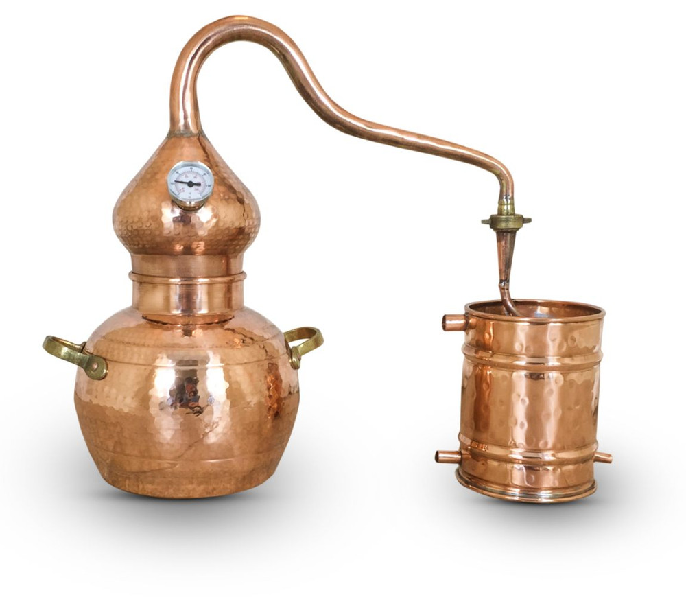 Premium Copper Moonshine Alembic Still 5 L w/ thermometer/ aprox 1.5 Gallon