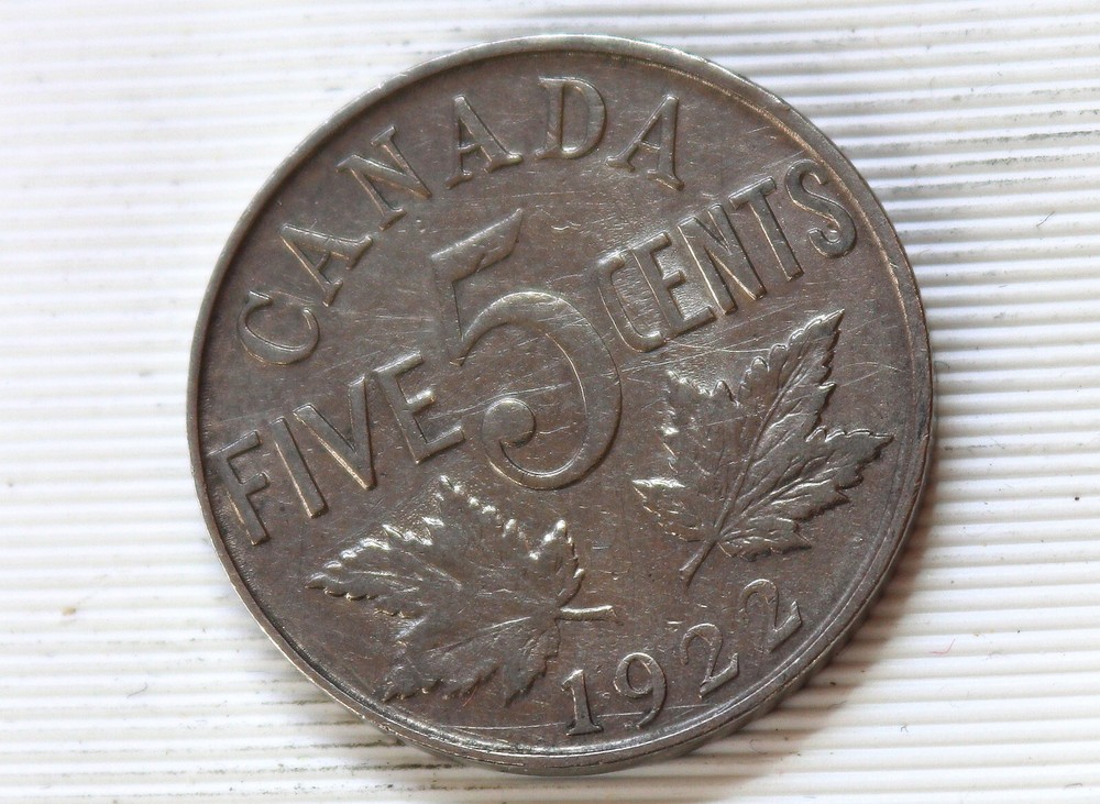 1922 Canada 5 Cents George V