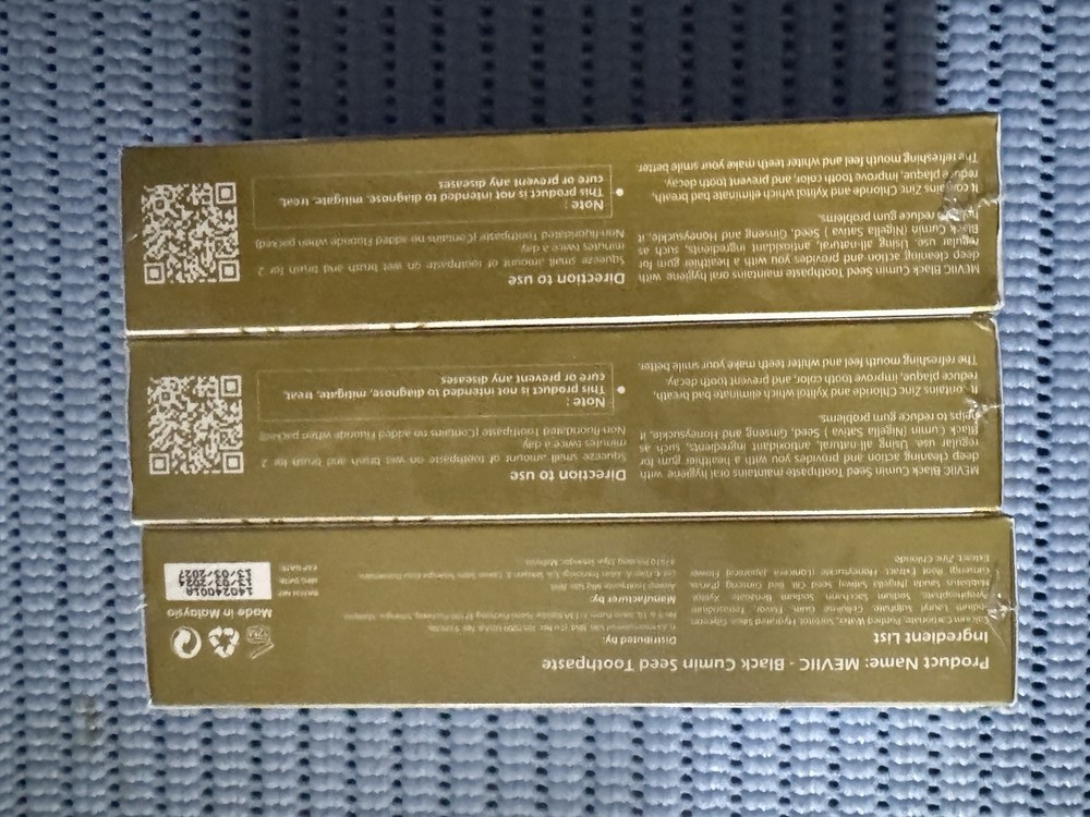 MEVIIC Black Cumin Seed Toothpaste Helps Reduce Plaque & Gum Problems (3-Pack)