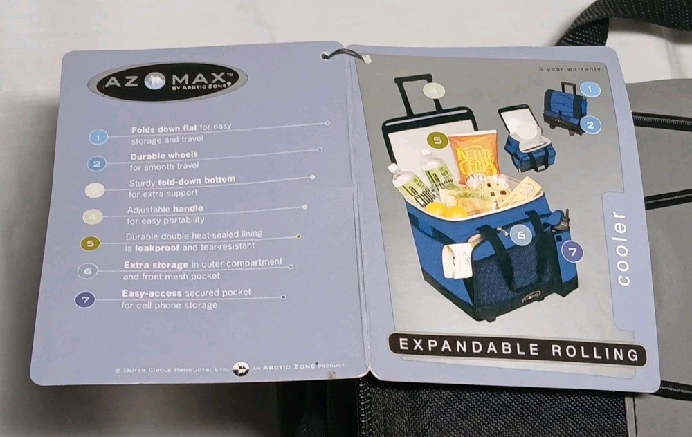 AZ Max Rolling Expandable Collapsible Cooler - Never Used
