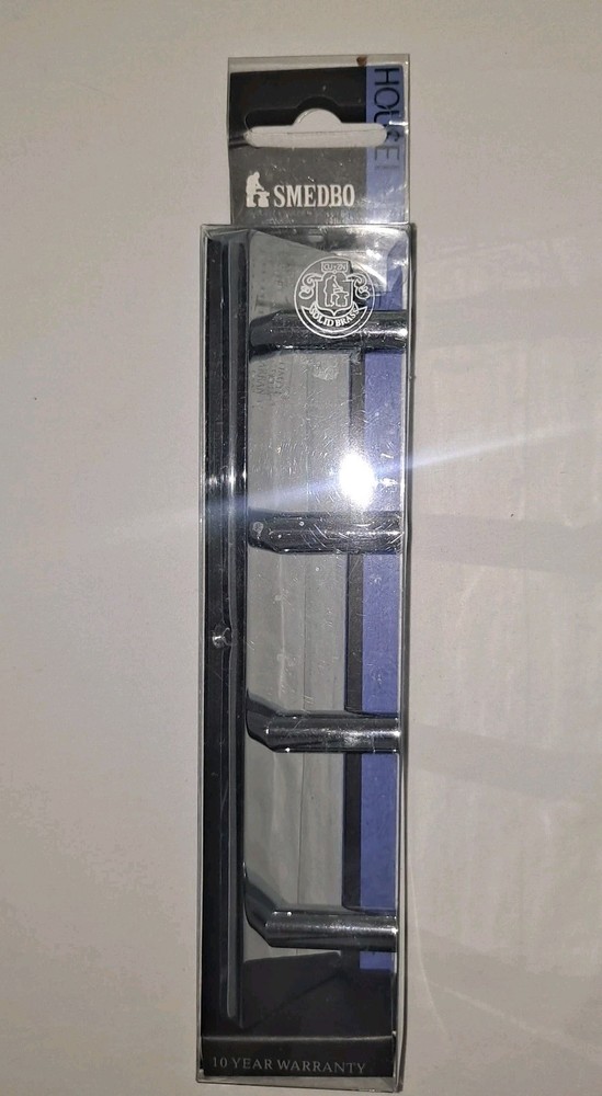 Smedbo Sweden 4 Hook  Holder Solid Brass Silver