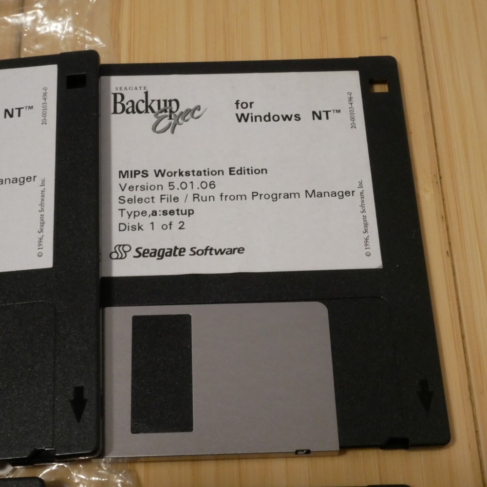 NOS Sealed Backup Exec Windows NT Workstation Edition Seagate Arcadia Software