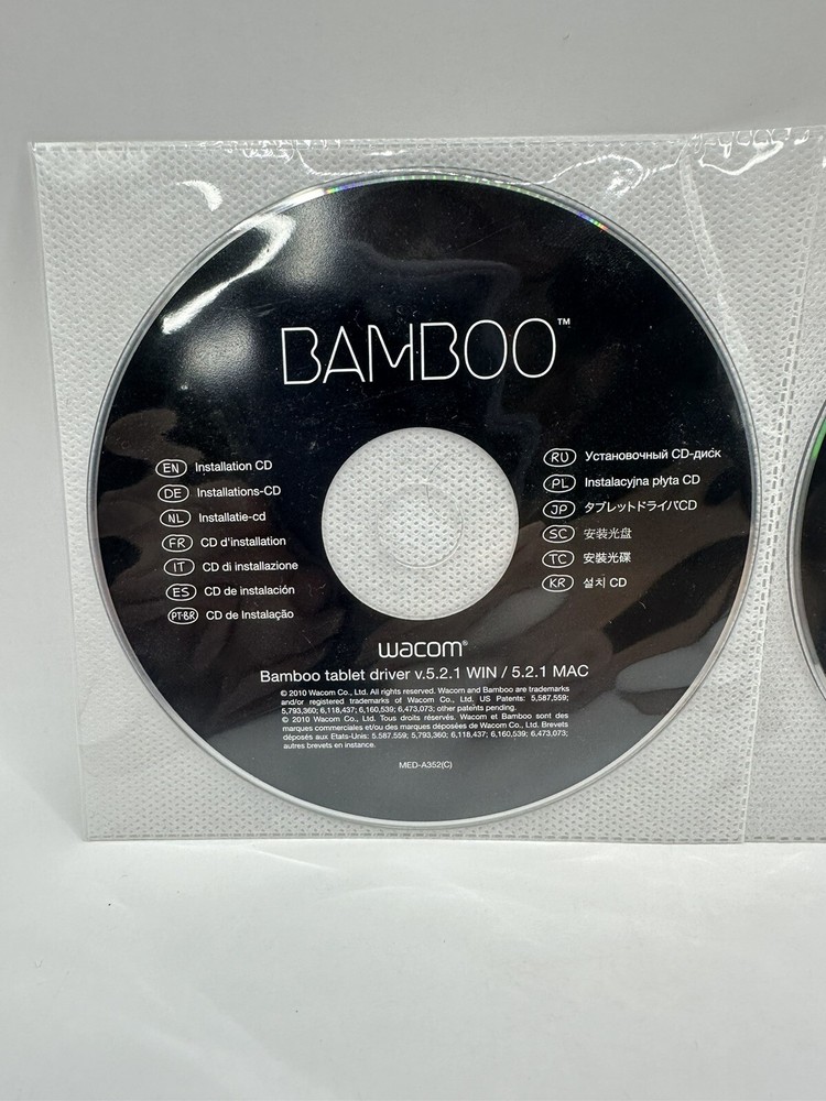 Wacom Bamboo V5.2.1 Tablet Driver & Bamboo Pen Corel Painter CD DVD Software