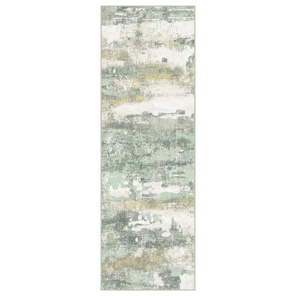 BEIMO Runner Rug for Hallway 2' x 12' (Rectangular), Light Green/Cream