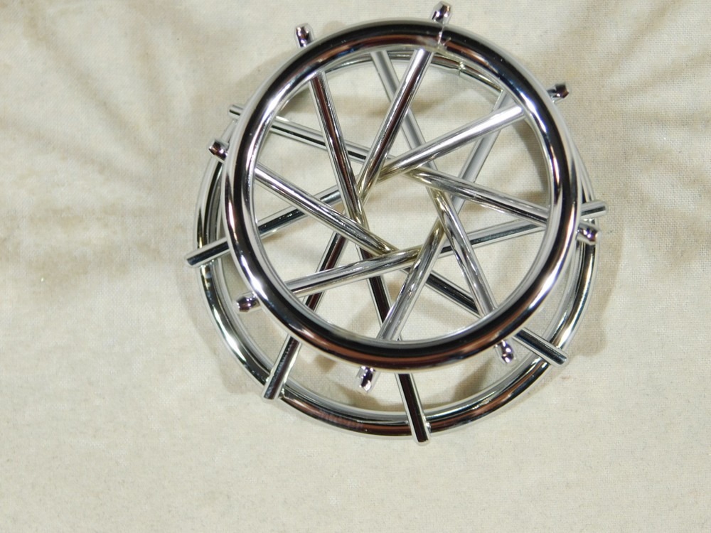 Sphere Display Stand Chrome with SWIRL Design