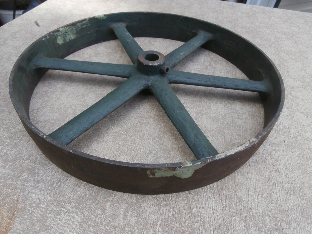 Vintage 15" Iron Pulley Wheel