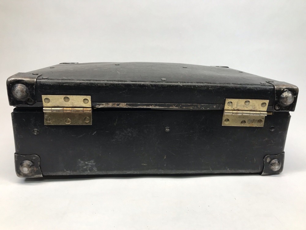 VINTAGE BELL SYSTEM TELEPHONE LINEMAN TOOLBOX VULCANIZED LEATHER CASE W/TOOLS