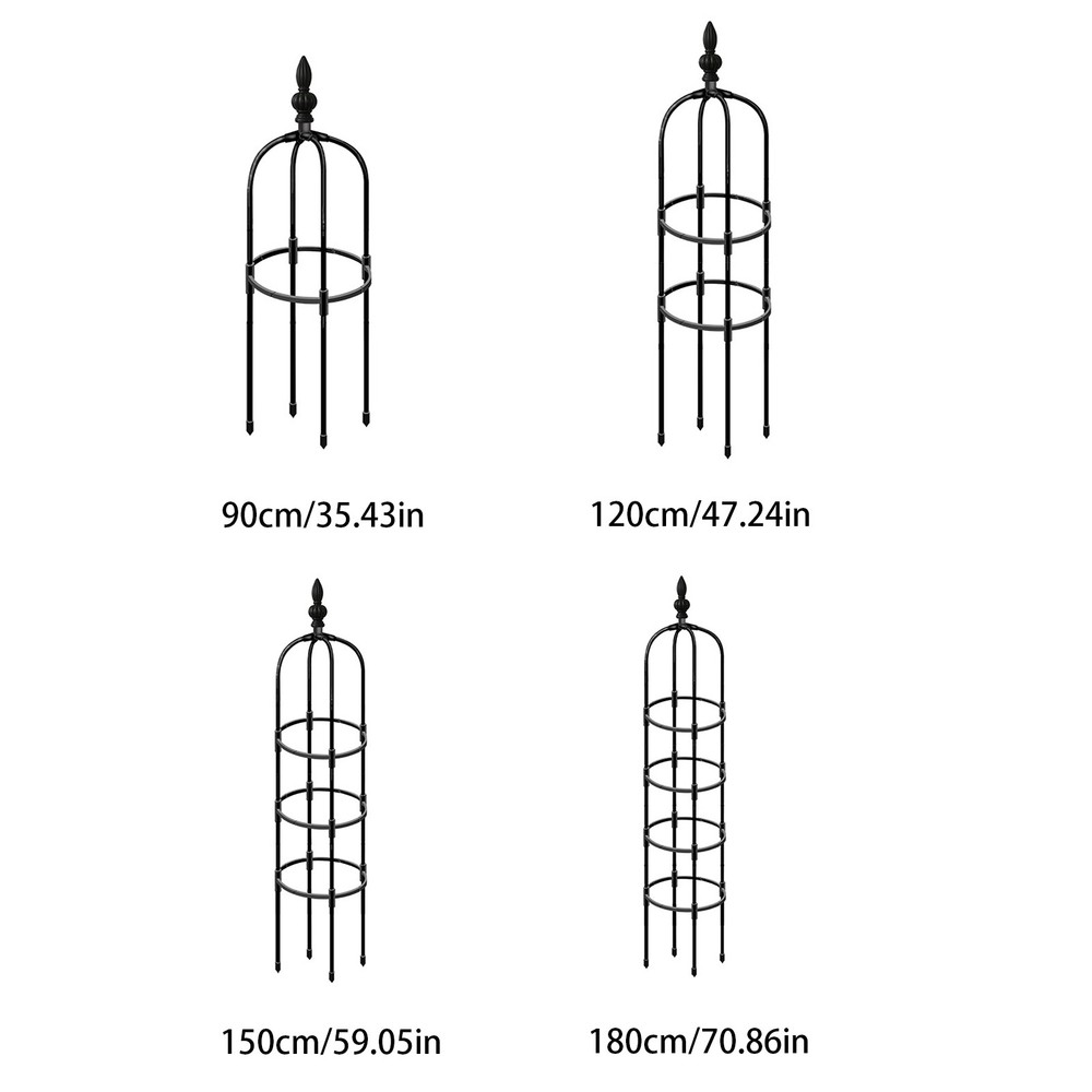 150cm Black 11mm U-Shape Climbing Frame 28cm Ring Diameter