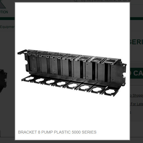 BRACKET 8 PUMP PLASTIC 5000 SERIES, #  21000-325A