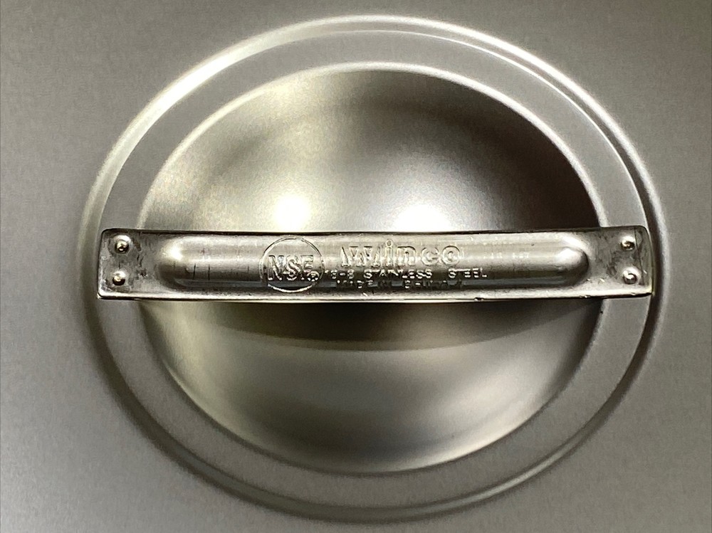 Winco SPSCH, Half-Size Solid Stainless Steel Steam Table Pan Solid Cover New