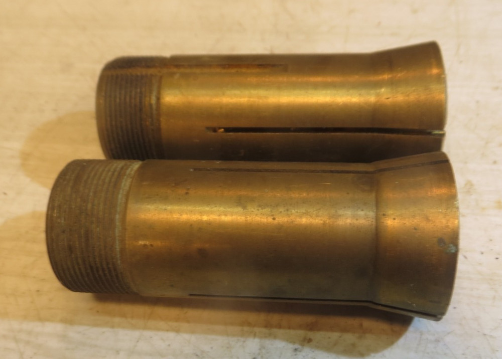 2 Hardinge BRASS Emergency 5C Round Collet Internal/External Threads