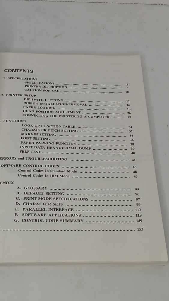 Seikosha Sp-2000 Plus MATRIX Printer For Commodore MANUAL ONLY